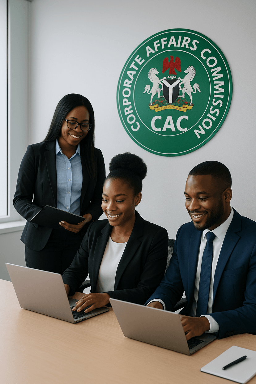 Illustration showing office for CAC registration